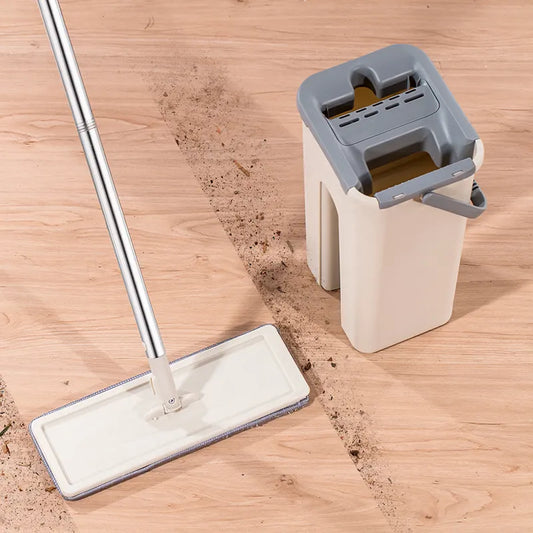 FlexiClean360: Top Quality & Durable Flat Squeeze Mop with Bucket Set - ShopSkosh