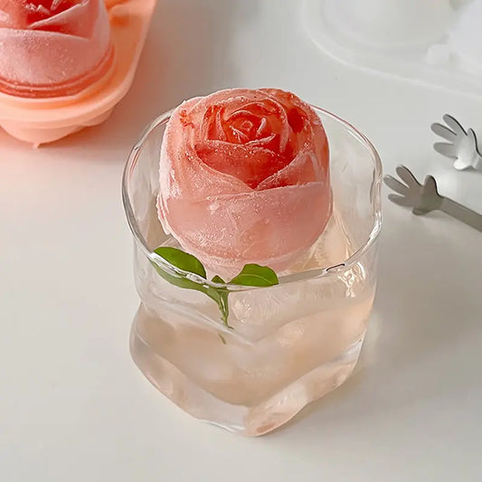 IcyBlooms: 3D Rose Shaped Ice Cube Molds