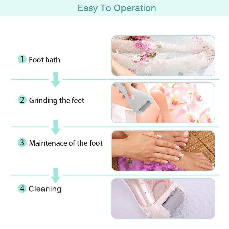 USB Charging Electric Foot Grinding File Foot Care Machine Foot Hard Dry  Dead Cuticle Skin Remover Pedicure Tools Feet Skin Care