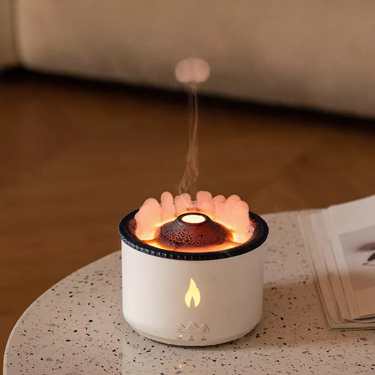 Volcano Flame Humidifier [Sprays Cute Jellyfish] - ShopSkosh